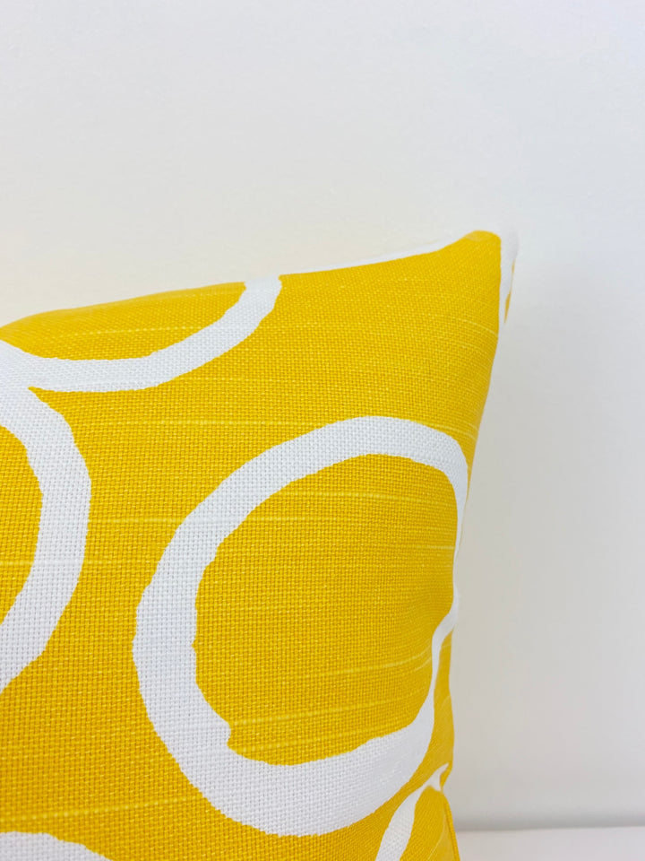 Yellow and gray lumbar pillows 2025