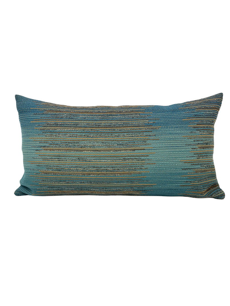 Gaho Cerulean Horizontal Lumbar Pillow 12x22"