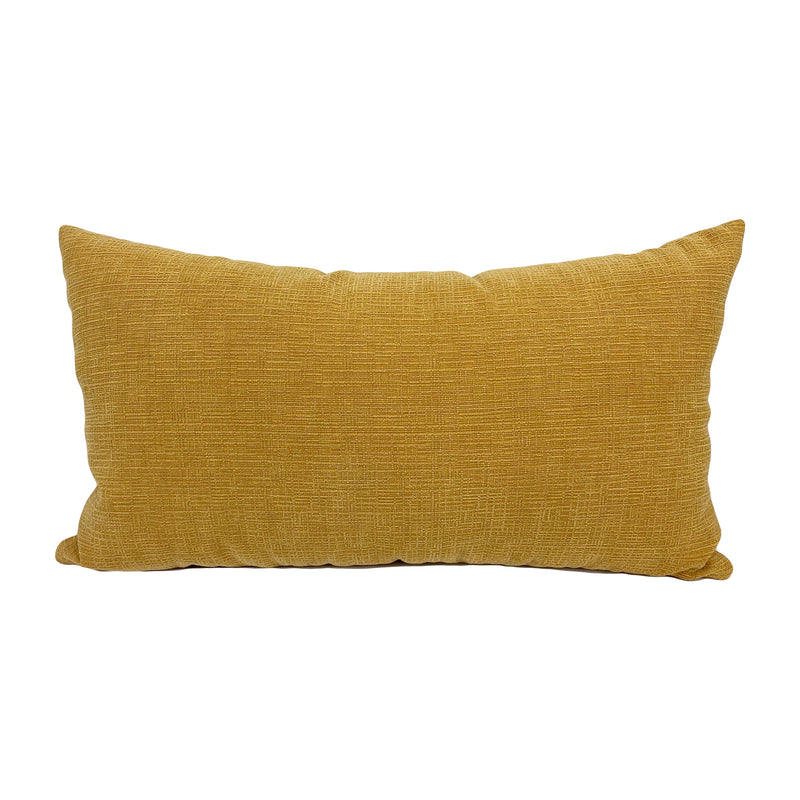 Heavenly Butter Yellow Lumbar Pillow 12x22"