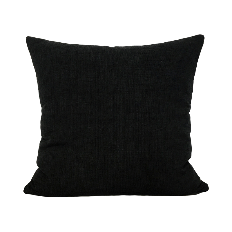 Heavenly Caviar Black Throw Pillow 20x20”