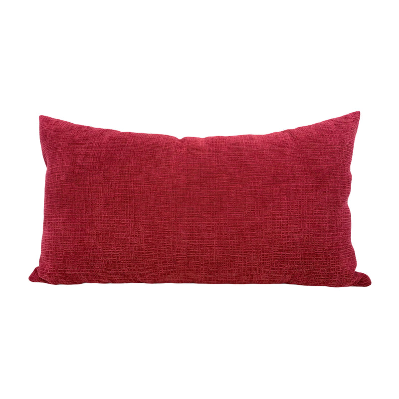 Heavenly Mulberry Red Lumbar Pillow 12x22"