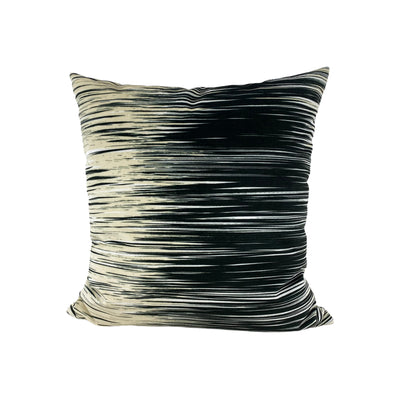 Ikat Stripes Velvet Throw Pillow 17x17"