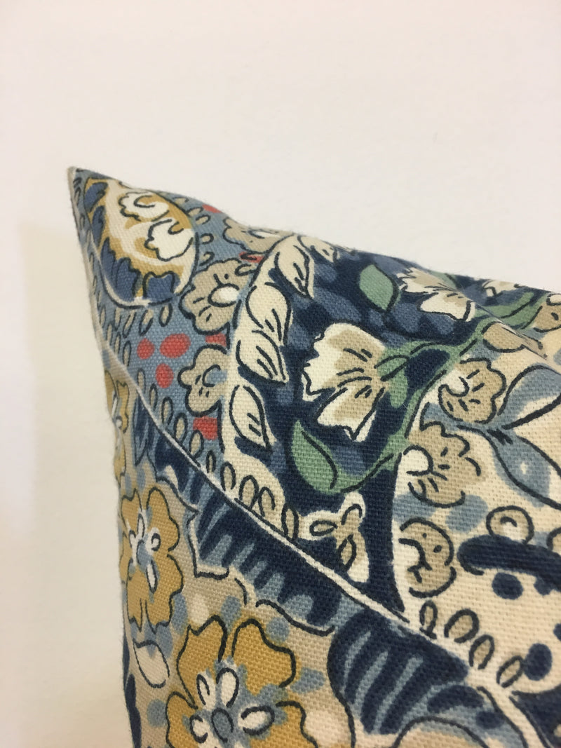 Paisley Porcelain Throw Pillow 17x17"