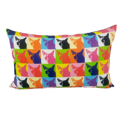 Pop Art Cats Lumbar Pillow 17x27"