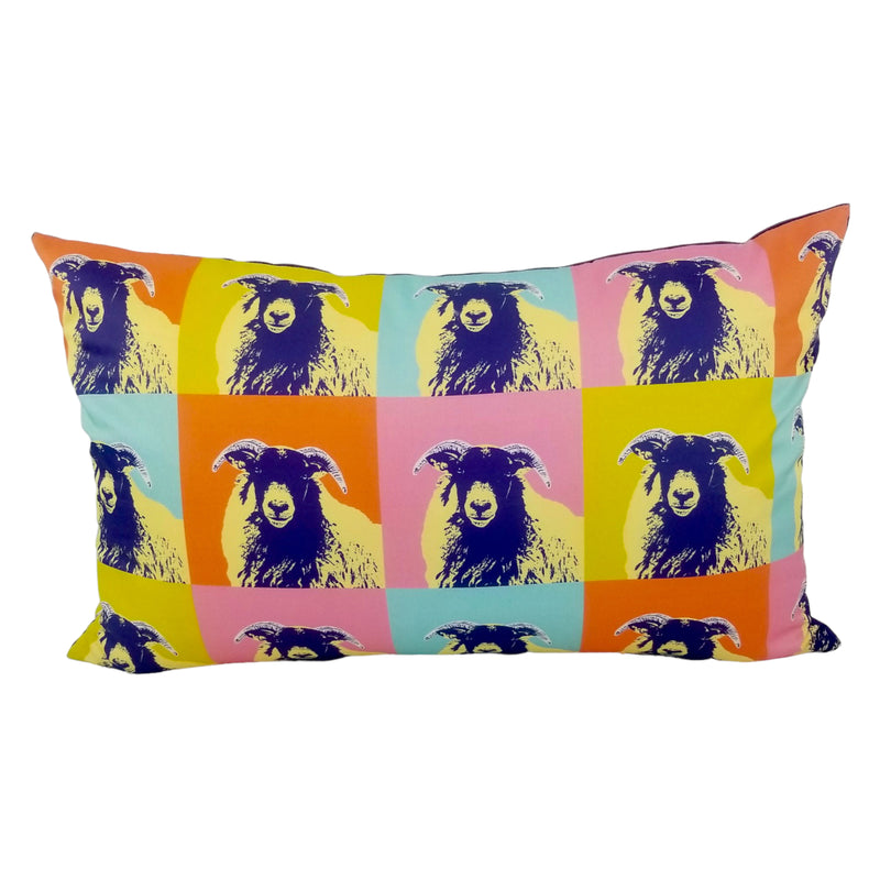 Pop Art Sheep Lumbar Pillow 17x27"