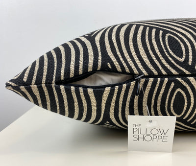 Imari Ebony Weave Throw Pillow 17x17"