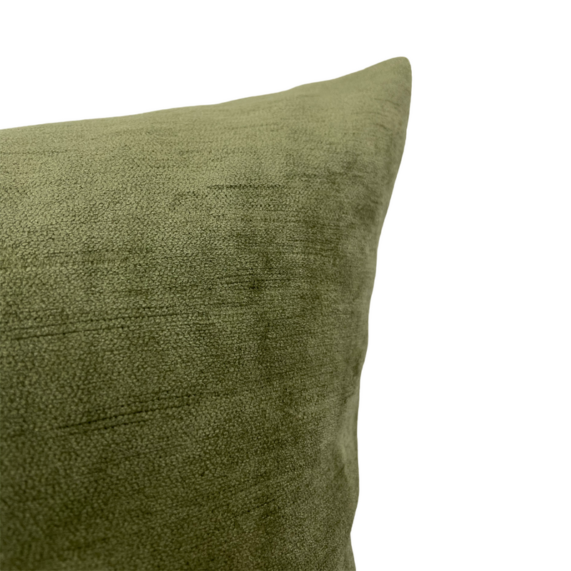 Intrigue Olive Throw Pillow 20x20"