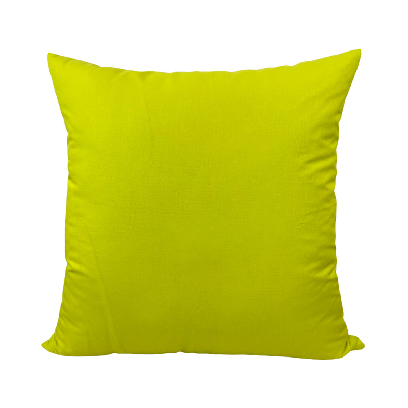 Kona Cotton Acid Lime Throw Pillow 20x20"