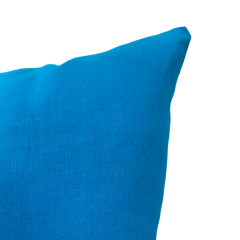 Kona Cotton Turquoise Throw Pillow 20x20"
