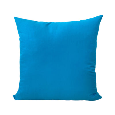 Kona Cotton Turquoise Throw Pillow 20x20"