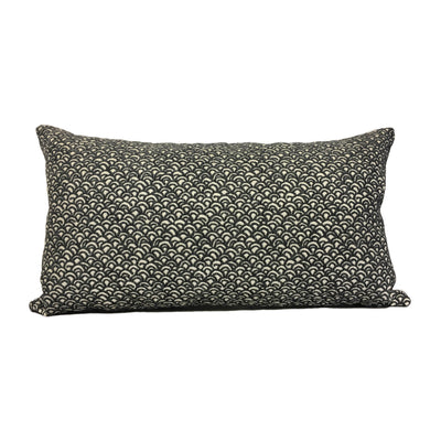 Laila Charcoal Lumbar Pillow 12x22"