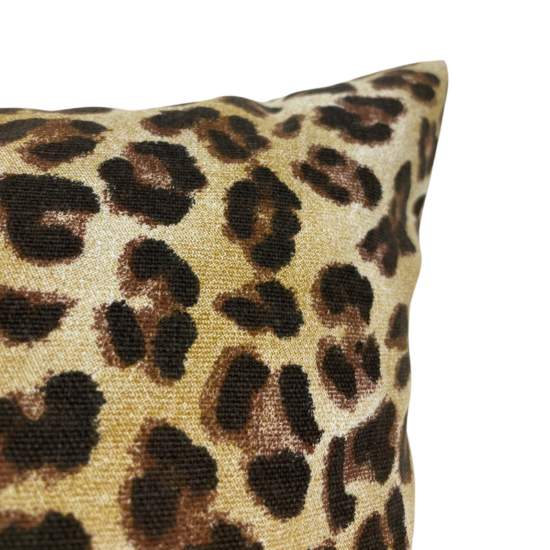 Leopard Sand Lumbar Pillow 12x22"
