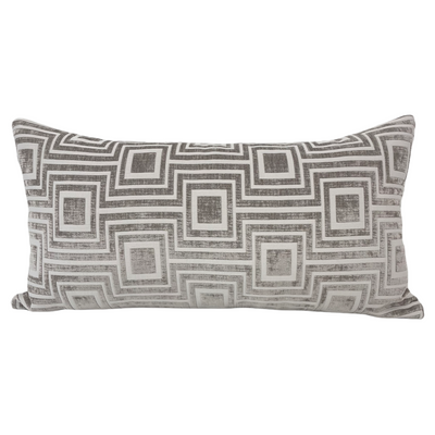 Linara Dove Geometric Lumbar Pillow 12x22"