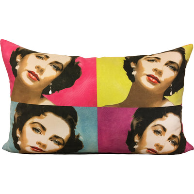 Liz Taylor Pop Art Pillow 15x26"