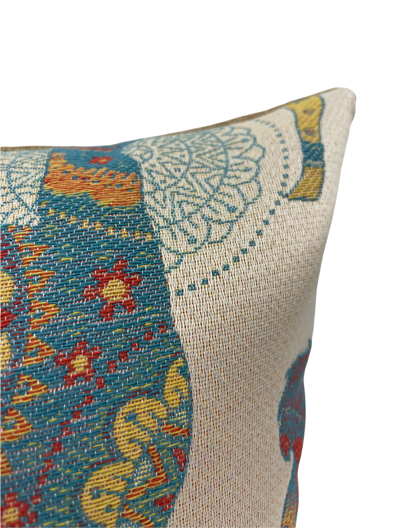 Llama Lavish Turquoise Lumbar Pillow 12x22"