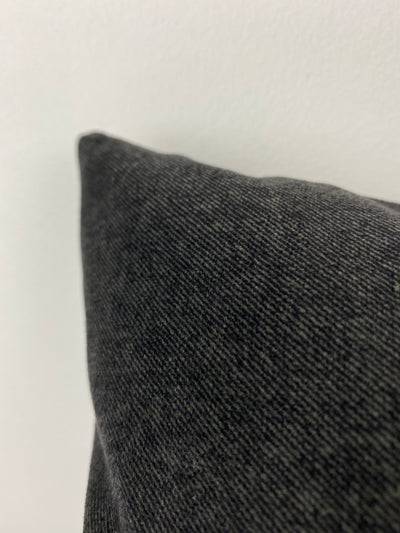 Loft Black Lumbar Pillow 12x22"