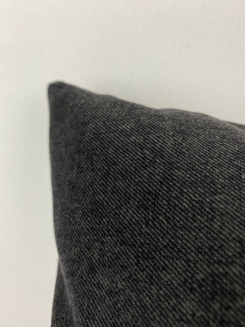 Loft Black Lumbar Pillow 12x22"