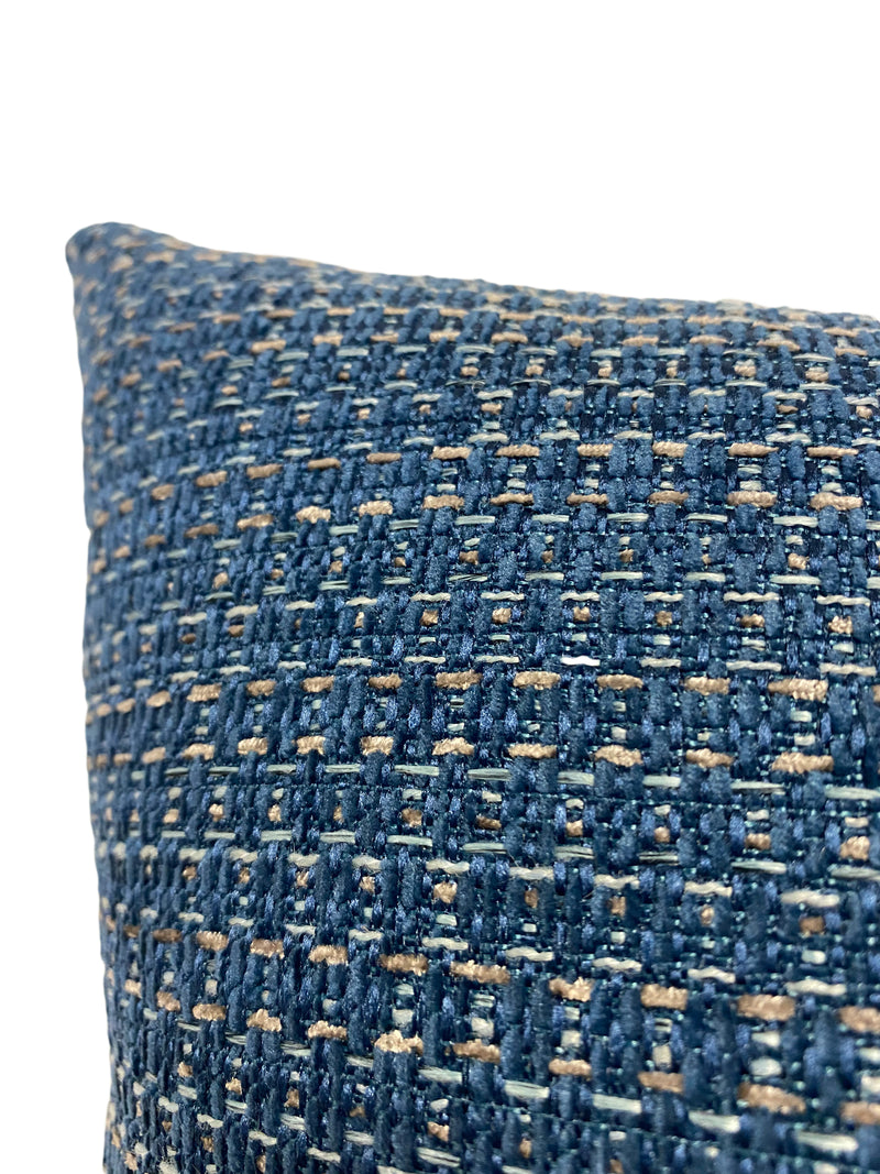 Logic Sapphire Blue Throw Pillow 20x20”