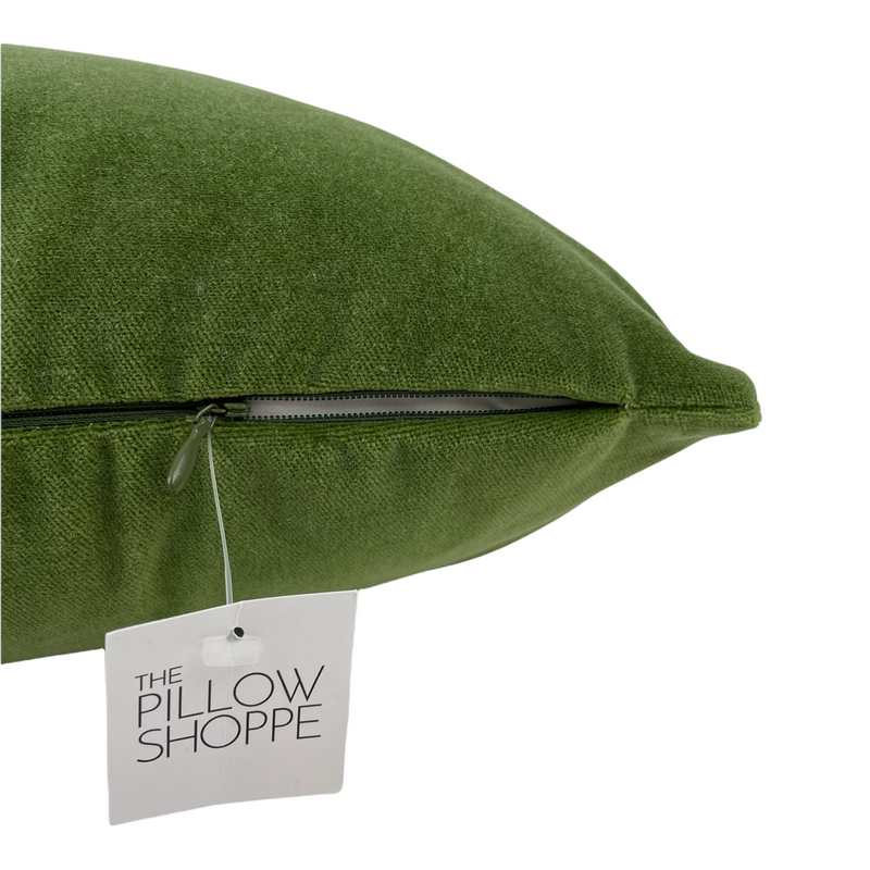 Luscious Velvet Loden Throw Pillow 17x17"