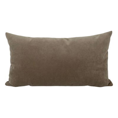 Luscious Velvet Stone Lumbar Pillow 12x22"