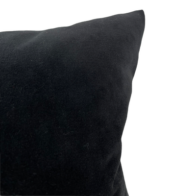 Luscious Velvet Black Lumbar Pillow 12x22"