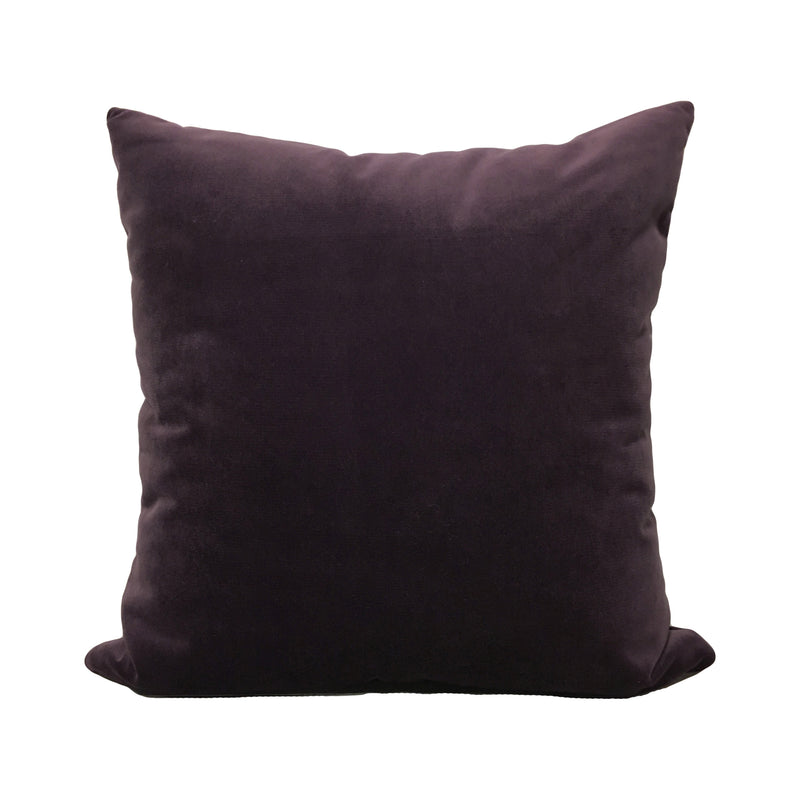Luscious Velvet Deep Purple Throw Pillow 20x20"