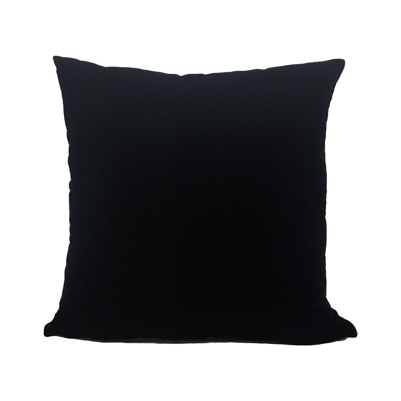 Lux Velvet Black Throw Pillow 20x20"