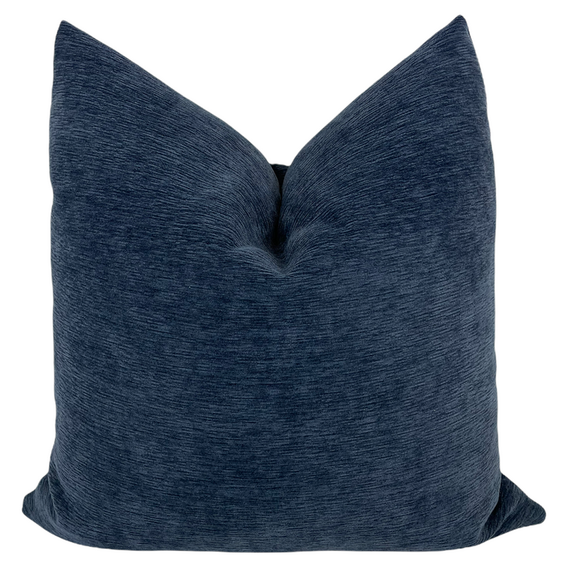 Navy patterned throw sales pillows