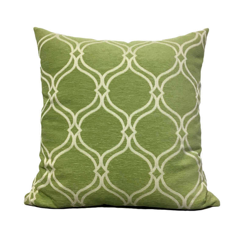Oasis Lime Green Geometric Throw Pillow 20x20”
