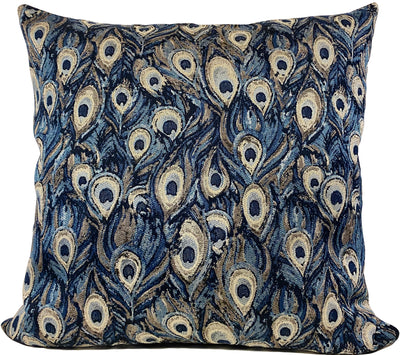 Peacock Royal Blue Euro Pillow 25x25"
