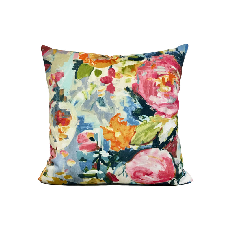 Glenburn Peony Floral Throw Pillow 17x17"