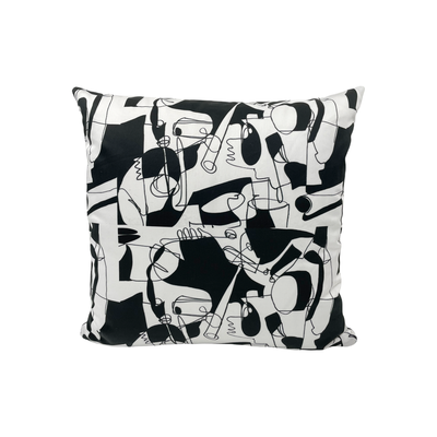 Picasso Black Throw Pillow 17x17"