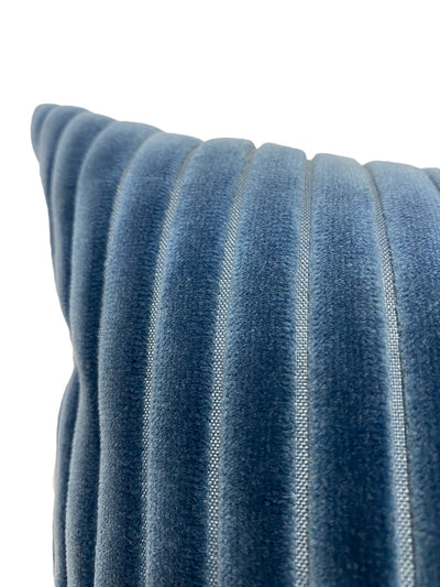 Postrio Indigo Velvet Throw Pillow 20x20"