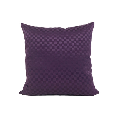 Purple Checker Throw Pillow 17x17”