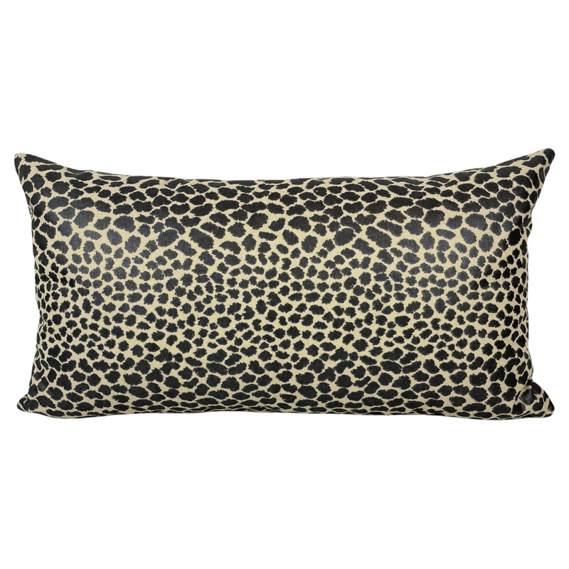 Sergio Black Pearl Lumbar Pillow 12x22"