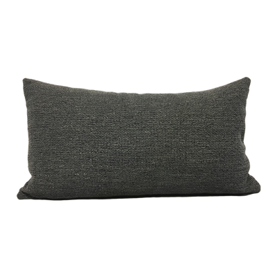 Stardust Charcoal Grey Lumbar Pillow 12x22”