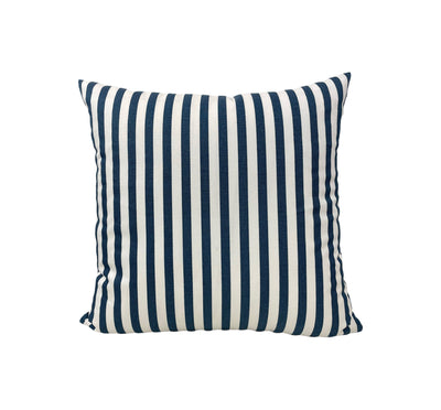 Stripe Navy Twill Throw Pillow 17x17"