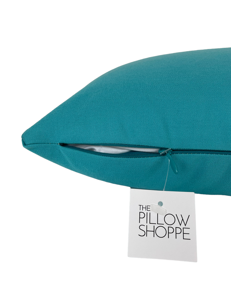 Sunbrella Canvas Aruba Lumbar Pillow 12x22"