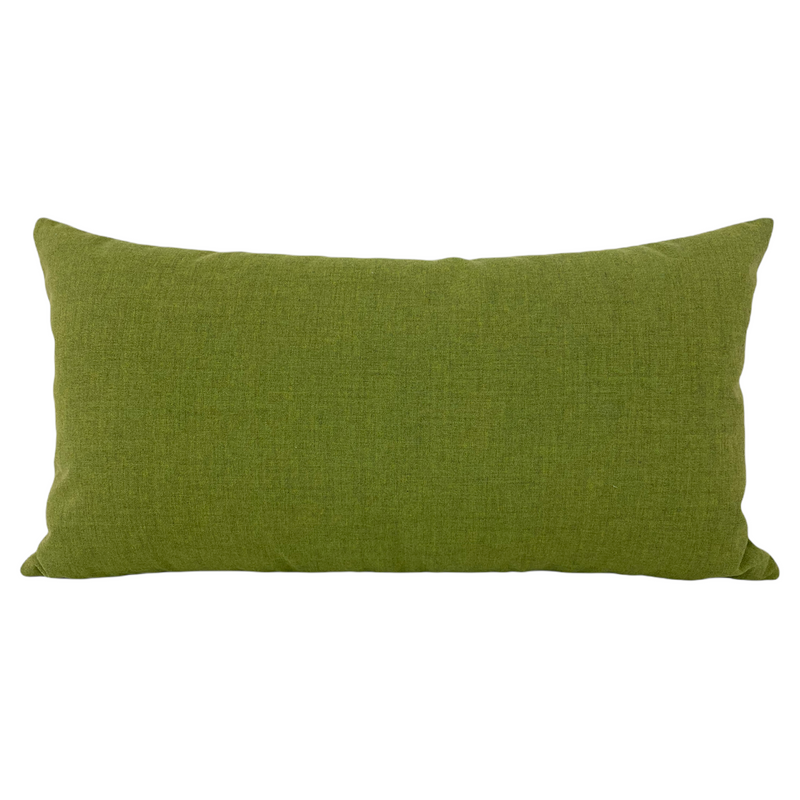 Sunbrella Cast Moss Outdoor Lumbar Pillow 12x22"
