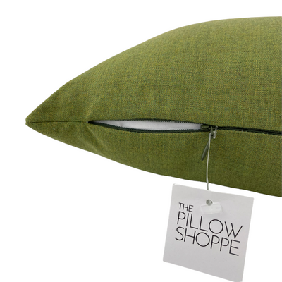 Sunbrella Cast Moss Outdoor Lumbar Pillow 12x22"