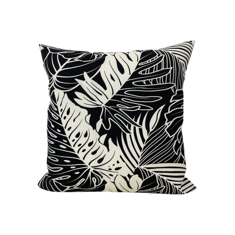 Tommy Bahama Leaf Reef Tuxedo Outdoor Throw Pillow 17x17"