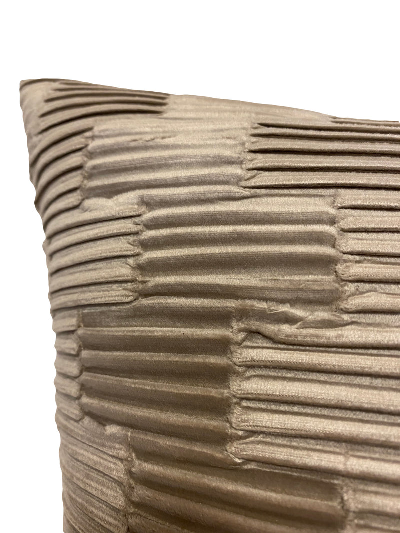 Treble Putty Velvet Throw Pillow 20x20"