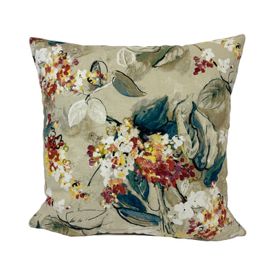 Water by Colour Floral Throw Pillow 20x20"