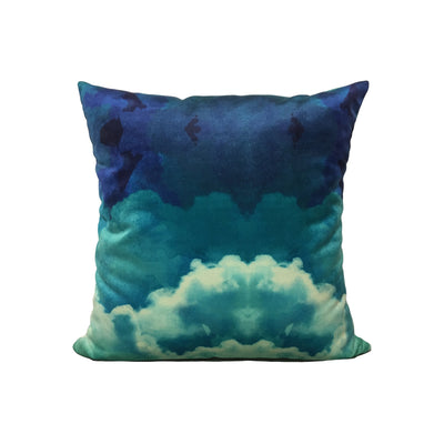 Watercolour Clouds Throw Pillow 17x17"