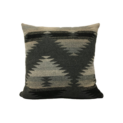 Woodlands Charcoal Grey Throw Pillow 17x17"