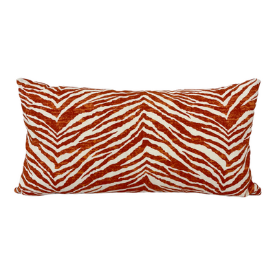 Zebby Carrot Lumbar Pillow 12x22"